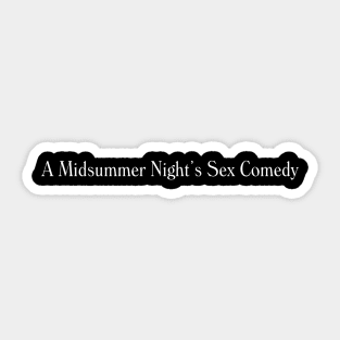 A Midsummer Night's Sex Comedy 1982 Sticker